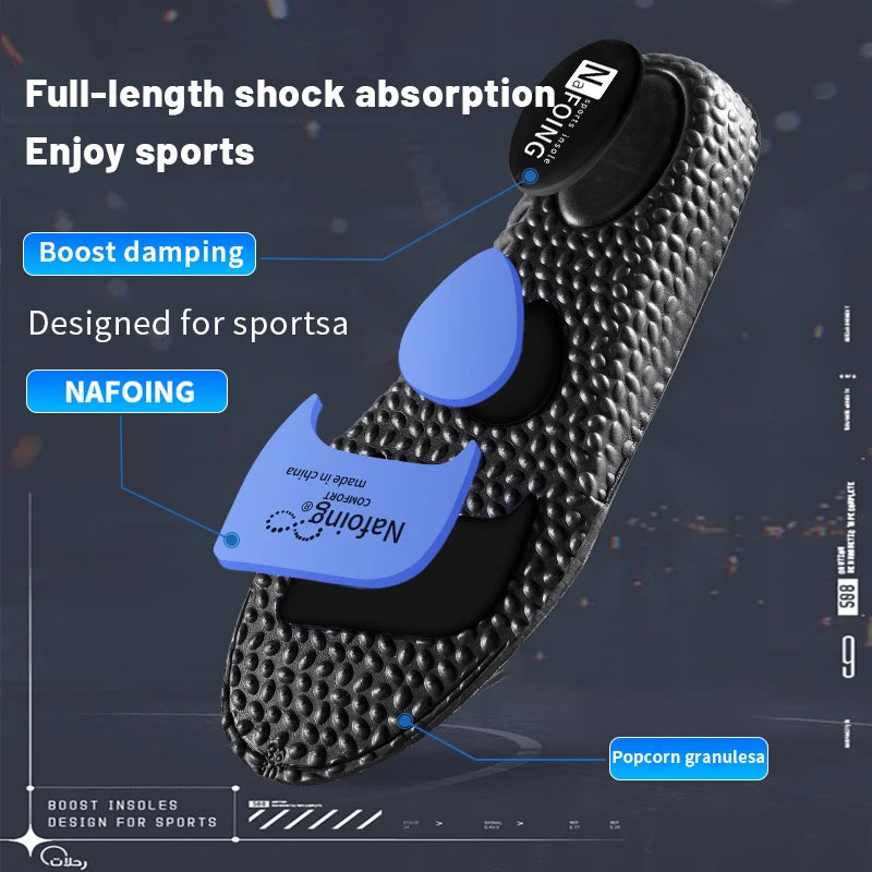 Sole Shock Absorption Deodorant Breathable Cushion Sport Insoles For Shoes Running Insoles For Feet Man Women Massage Care Pads