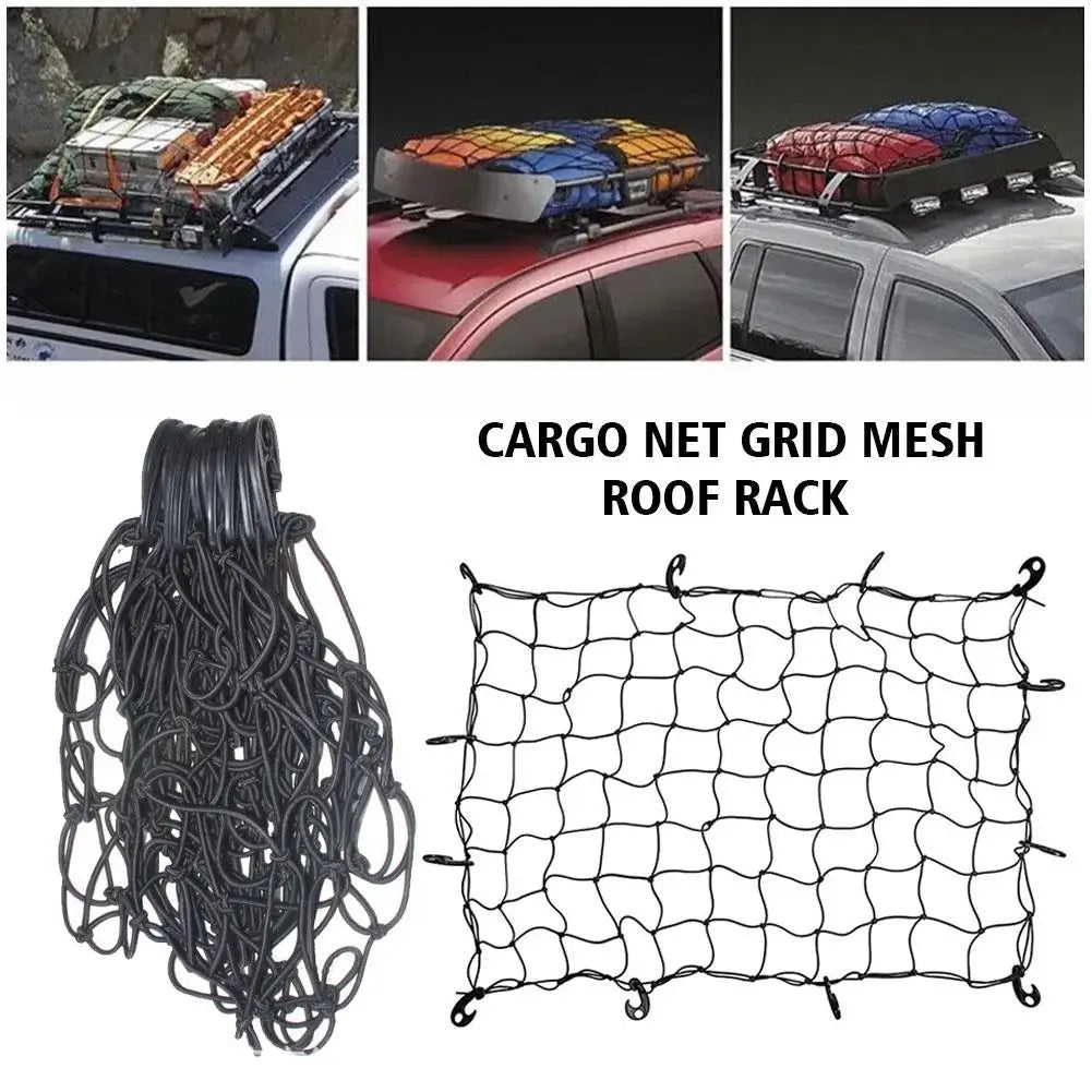 120x90cm Car Roof Rack Luggage Carrier Cargo Net Grid Mesh Roof Rack Net Interior Ceiling Cargo For Pickup Truck SUV Roof