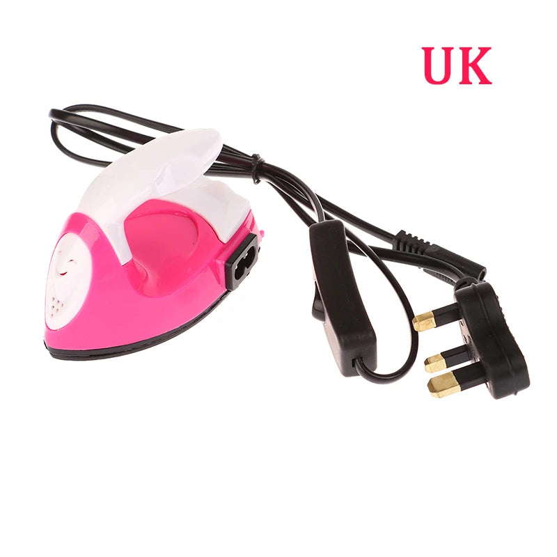 1PC EU/US/UK Plug Mini Craft Iron Electric Iron Portable Handy Heat Press Diy Small Iron For Ironing Clothes Laundry Appliances