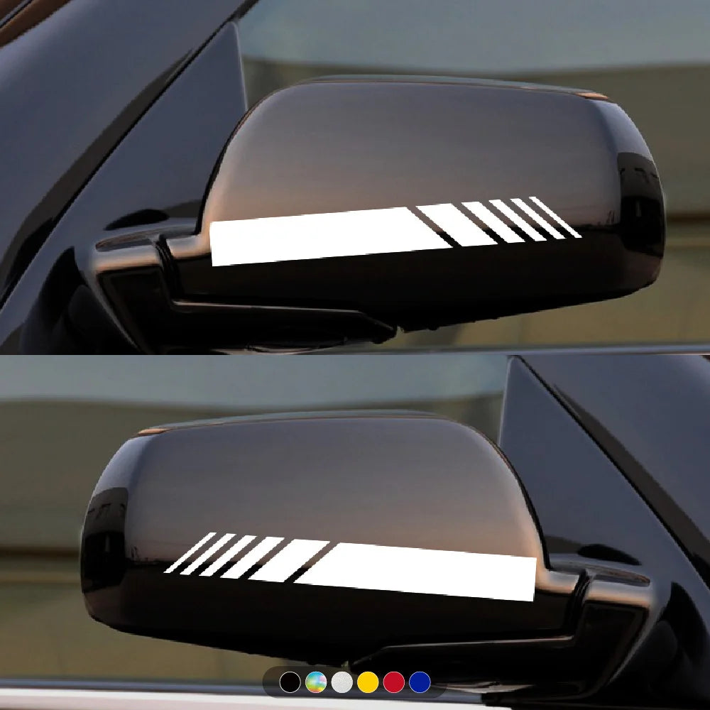 "Classic JDM Reflective Stripes Vinyl Decal Kit - 4pcs Self-Adhesive Car Body Stickers, Waterproof & Universal Fit"
