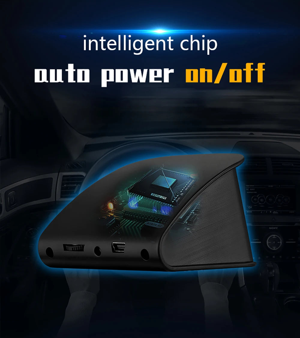 HD P10-PRO OBD2 HUD Car Head Up Display Digital Speedometer Auto On-board Computer With Speed RPM Temperature Voltage Alarm
