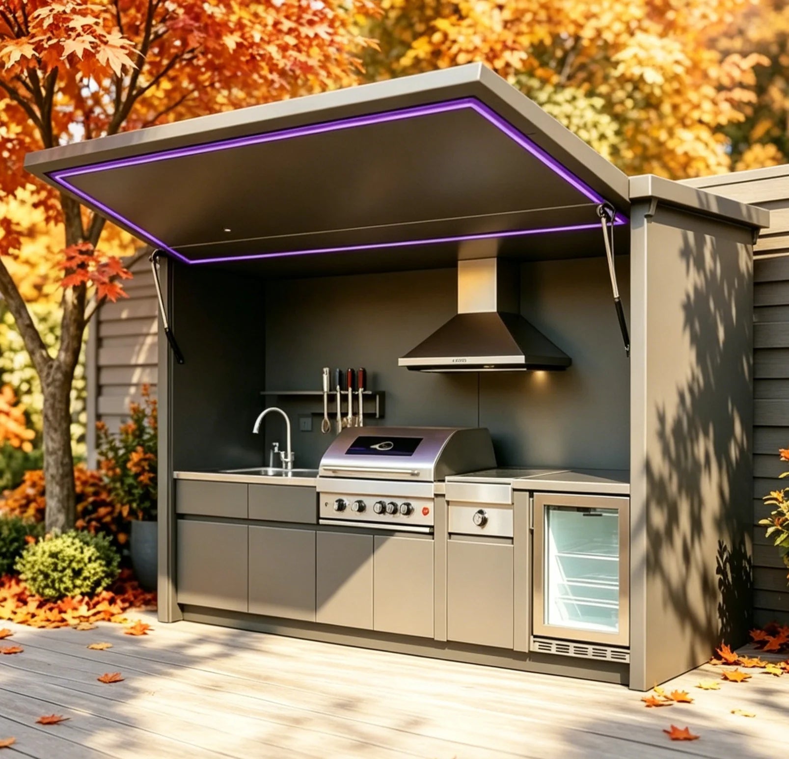 Full Equipped Outdoor Kitchen Bundle, Complete Cooking Set & Premium Non Stick Cookware,Sturdy &Functional for Outdoor Scenarios