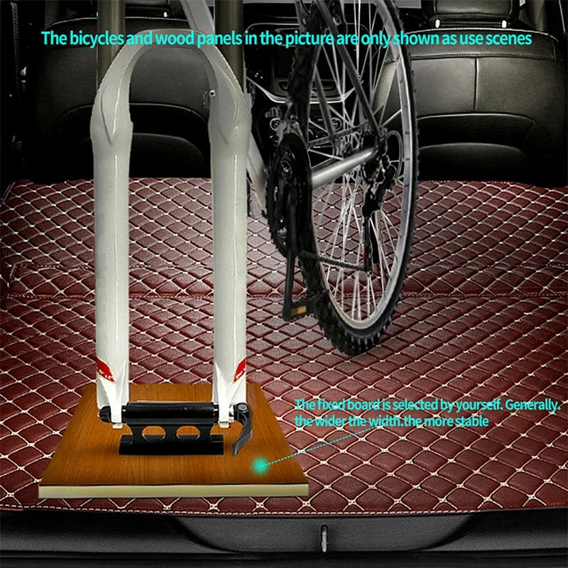 Bike Fork Mount Quick Release Thru Axle Carrier, Bicycle Car Roof Rack Bike Holder for 20mm Thru Axle
