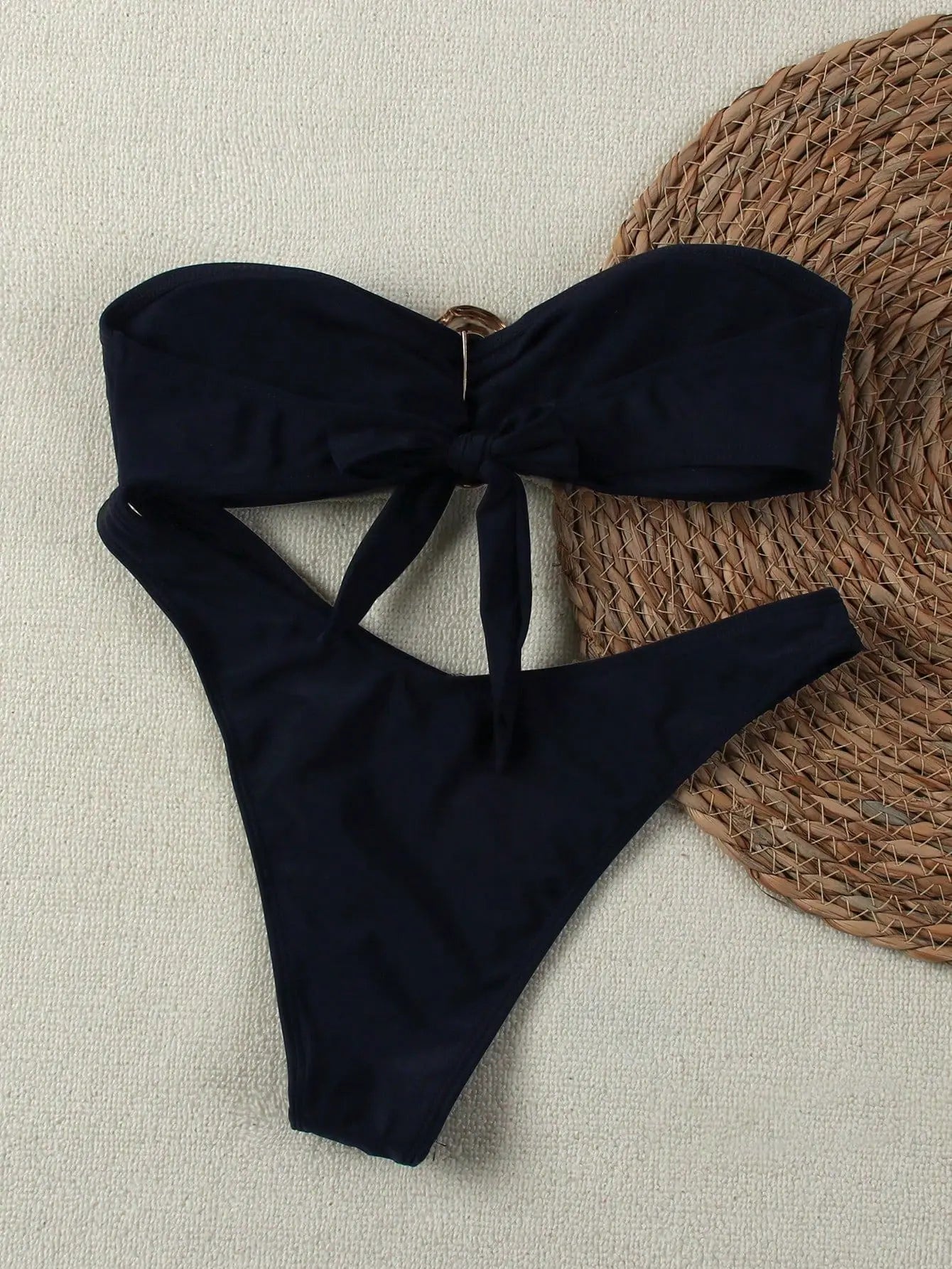 "2026 Sexy Bandeau Push-Up Bikini Set - Brazilian Thong Swimwear for Women"