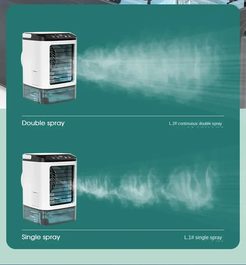 HOMEFISH Small Home-use Quiet Desktop Humidifier Cold Fan Spray Refrigeration Portable USB Electric Fan