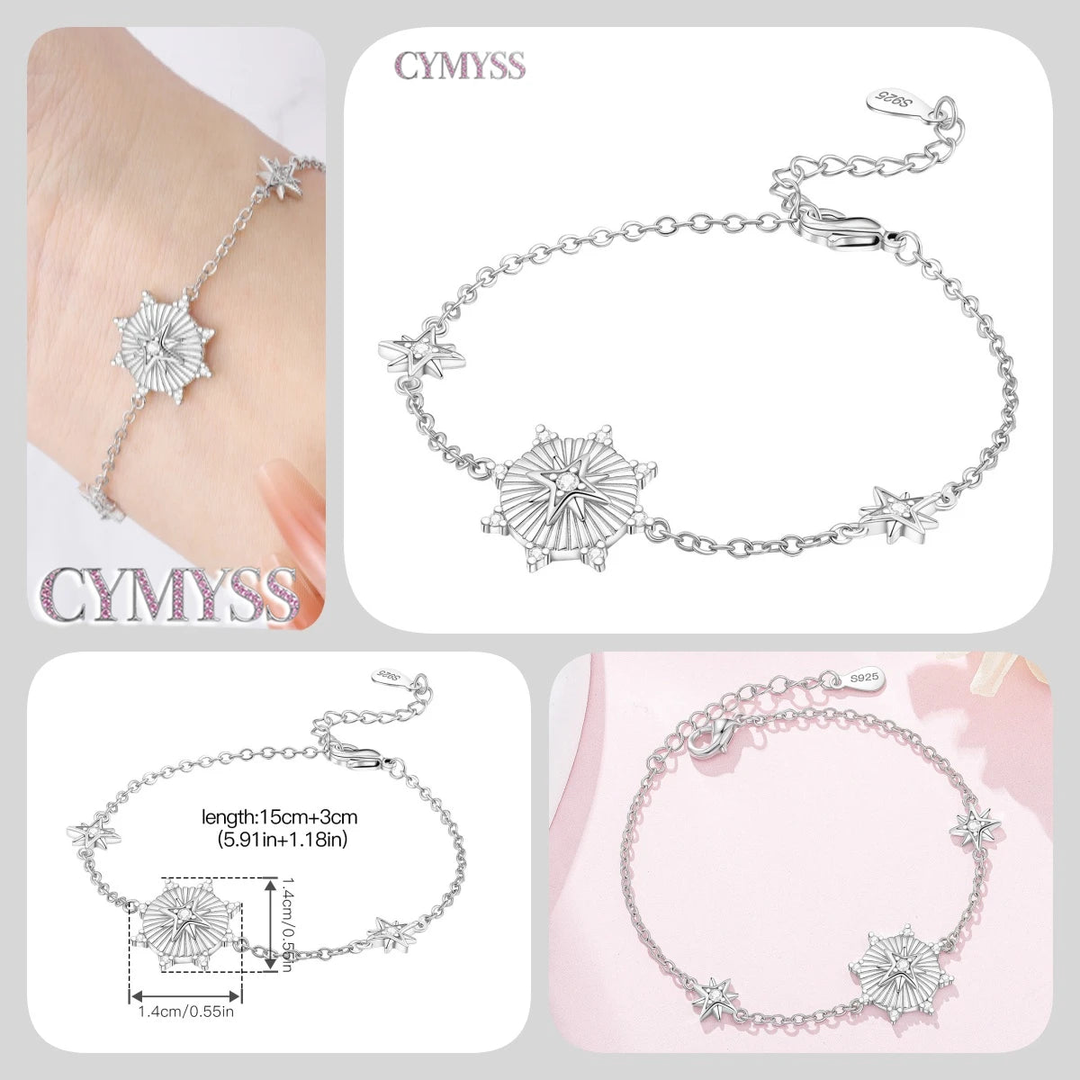 Original 925 Sterling Silver Zirconia Tennis Chain Bracelet for Women Adjustable Gold Color Hot Sale Ideal Birthday Party Gifts