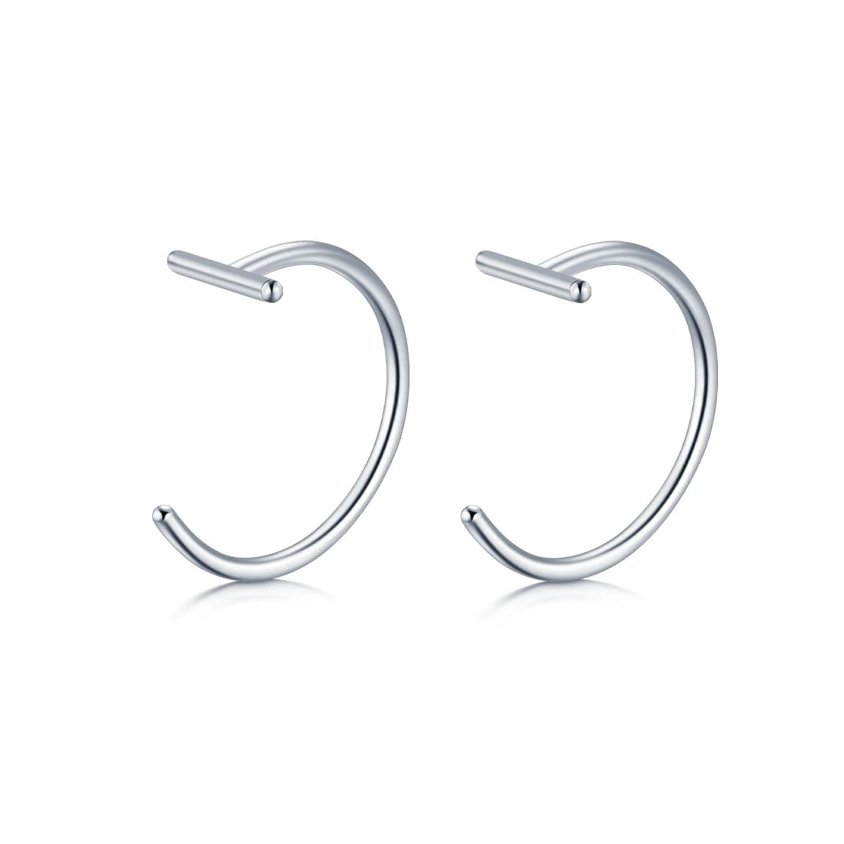 18G Clip-On Fake Lip Ring Stainless Steel Hypoallergenic Punk Non Piercing Lip Hoop 18K Gold Plated Cartilage Conch Cuff Earring