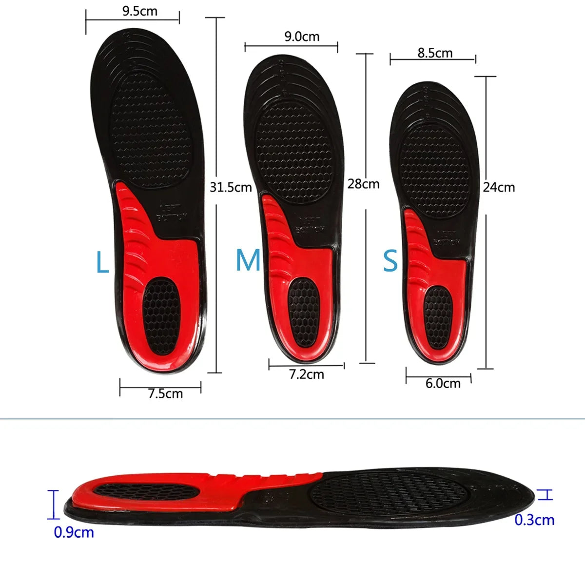 GEL Silicone Insoles for Shoes Orthotic Arch Support Insole Soft Shoe Inserts Sport Anti-slip Template for Man Women Shoe Sole