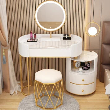 Bedroom Wooden Dressing Table Drawer Girls Led Light Standing Dressing Table Mirror Makeup Mesa De Maquillaje Rome Furniture