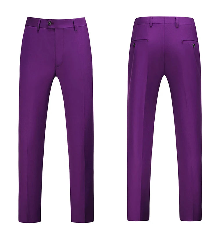 Men Dress Pants Solid Color Slim Fit Business Casual Office Wedding Formal Trousers High Quality Men Clothing Suit Pants 29-40