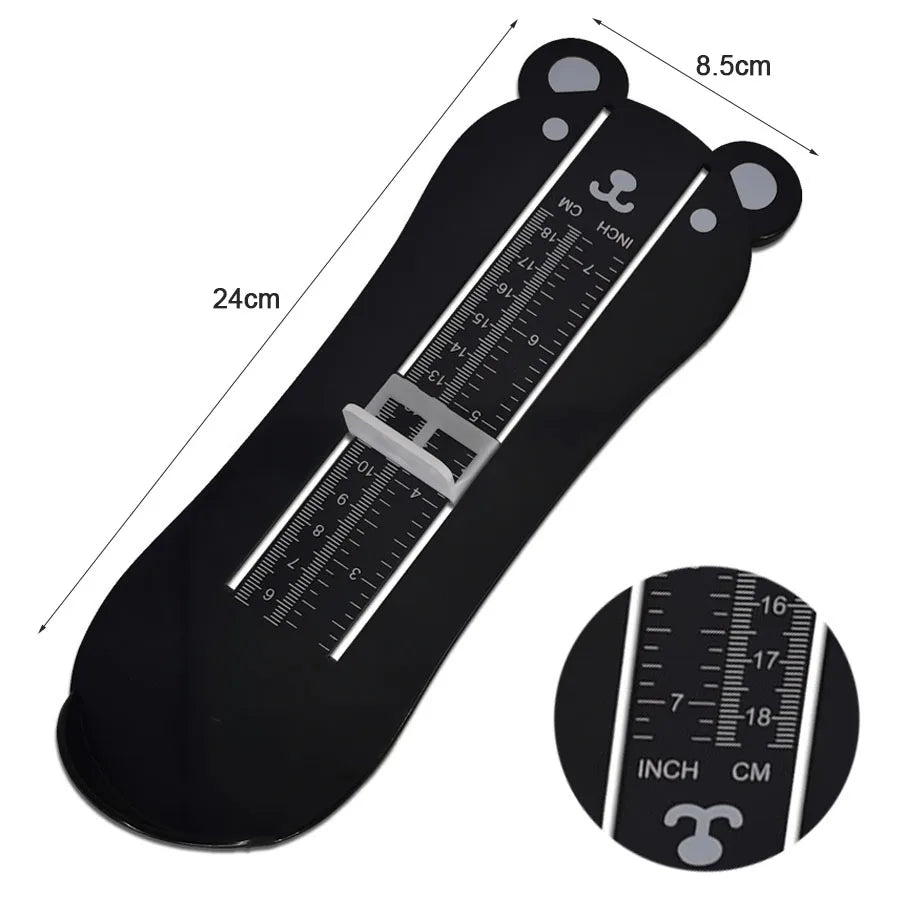 Family Foot Measuring Ruler, US Standard Shoe Sizing Device, Universal Feet Size Measurer for Infants, Kids, Men, Women & All Ad