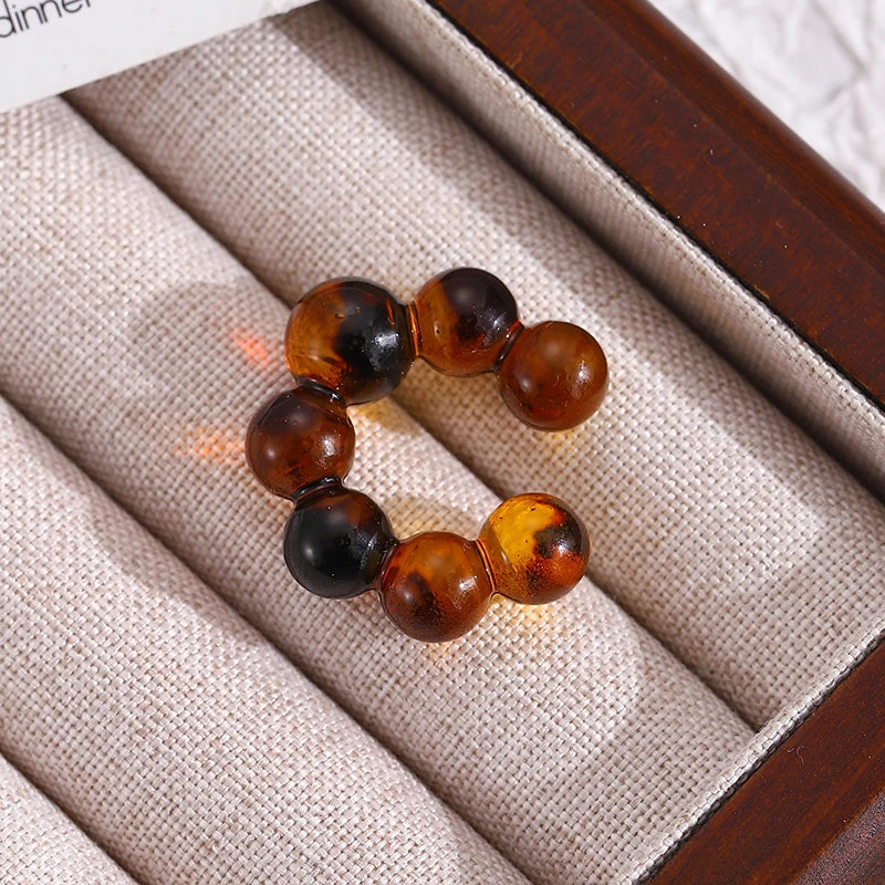 1 Piece Round Leopard Print Ear Clips Earrings For Women C Shape No Piercing Fake Cartilage Ear Cuff Female Jewelry Accessories