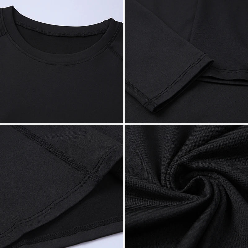 Compression Running Top Men Long Sleeve Shirt For Male Gym Clothing Quick Dry Sportswear Fitness Tee Training Workout Muscle Top