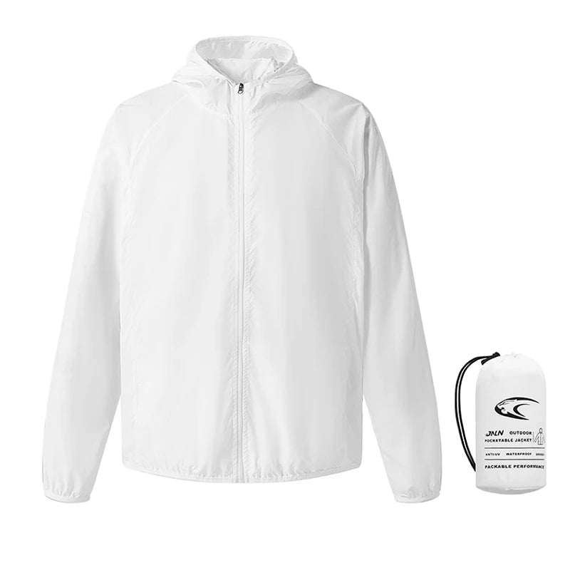 JNLN Camping Rain Jacket Men Women Waterproof Sun Protection Clothing Fishing Hunting Clothes Quick Dry Windbreaker With Pocket