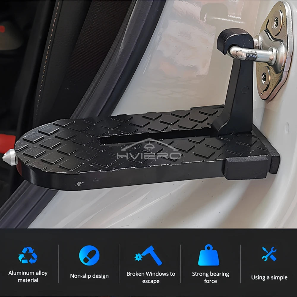 Auto Foldable Car Roof Rack Door Step Multifunction Universal Latch Hook Foot Pedal Aluminium Alloy Safety Accessories Kickstand