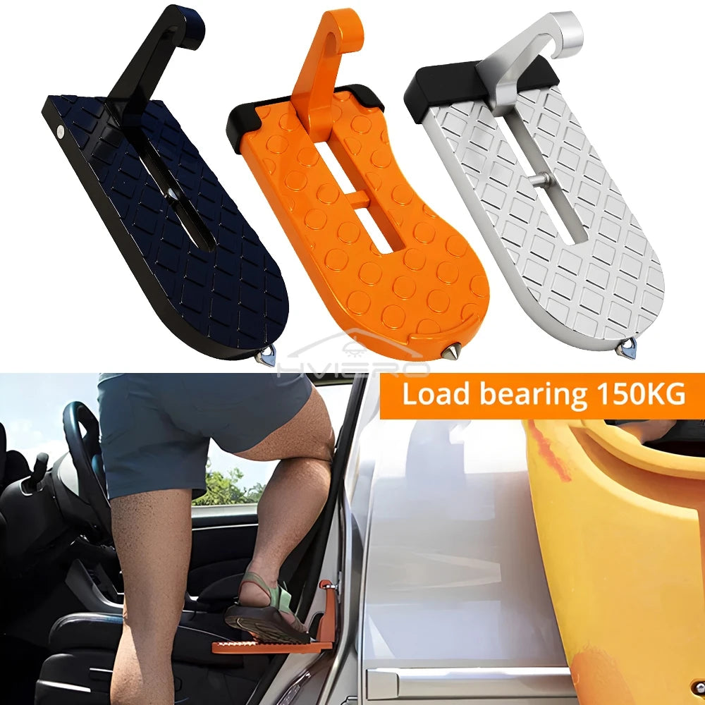 Auto Foldable Car Roof Rack Door Step Multifunction Universal Latch Hook Foot Pedal Aluminium Alloy Safety Accessories Kickstand
