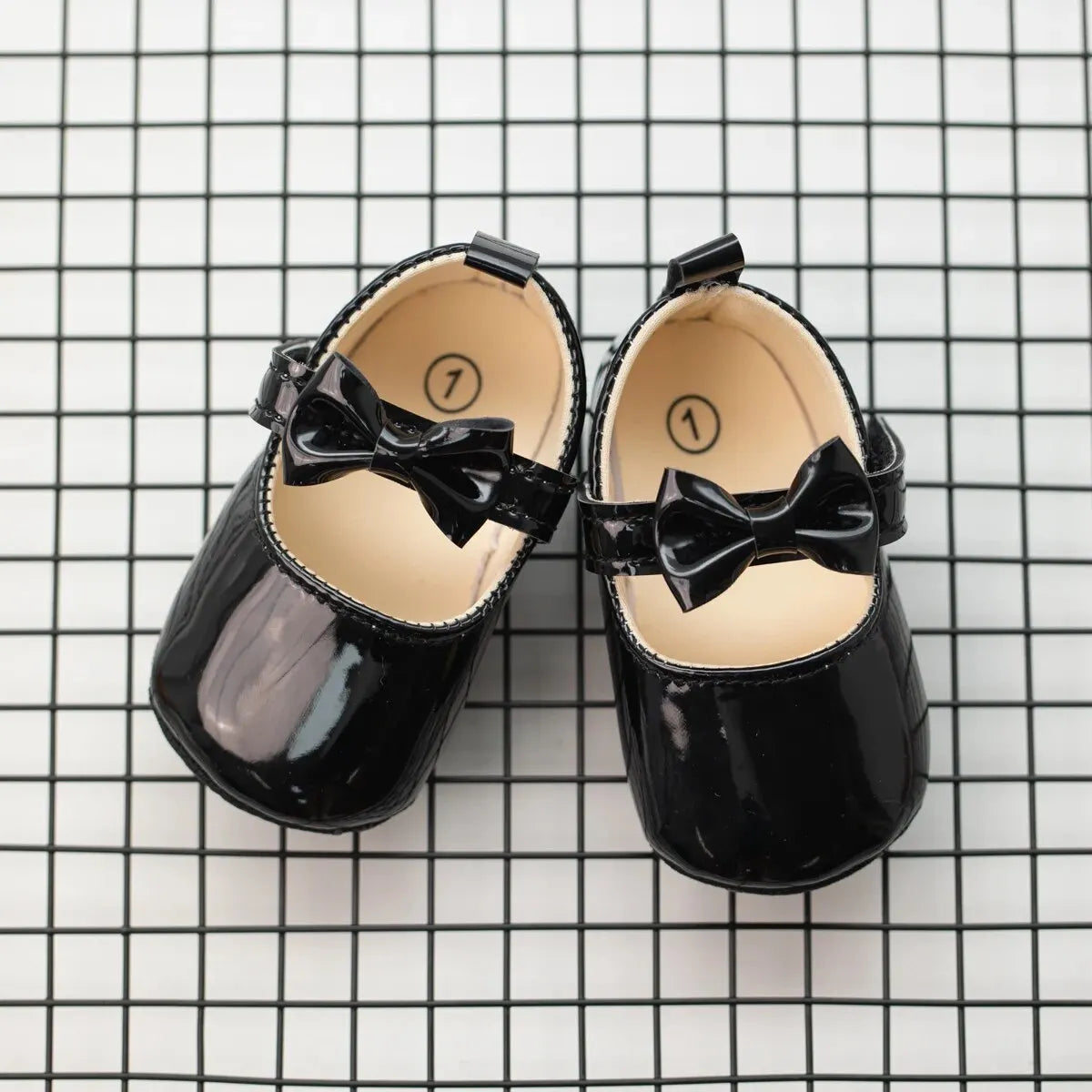 Meckior Baby Girls Shoes Bowknot Princess Dress Shoes PU Anti-slip Soft Sole Infant First Walkers Newborn Crib Baby Shoes