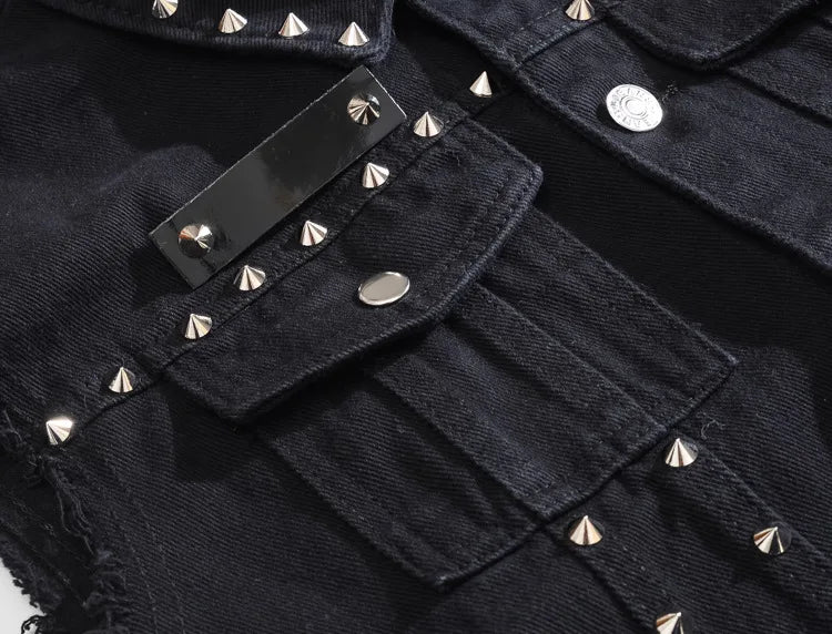 2025 Men's Fashion Jeans Sleeveless Jacket Vest Male Black Blue Denim Jeans Vest  Man Cowboy Outdoors Waistcoat Mens Jacket Vest