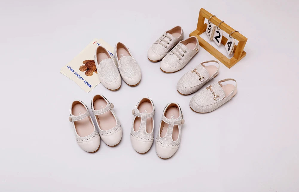 AS Kids Shoes Children Shoes Baby Boys Leather Loafers Toddler Slip On Princess Flats Girls Fashion Oxford Platform Mary Jane