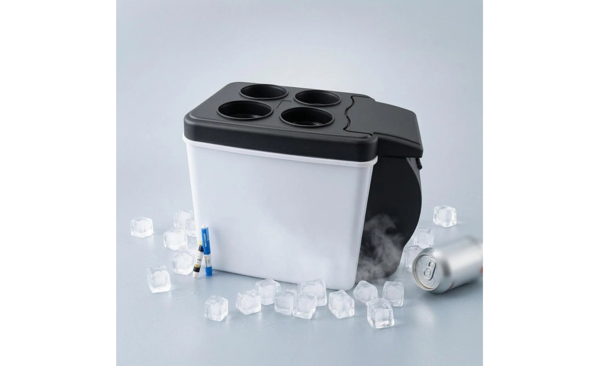 Thermoelectric Car Fridge Cool and Warm Portable Electric Cooler 12 Volt Cooler Cup Holders Portable Refrigerator Compact