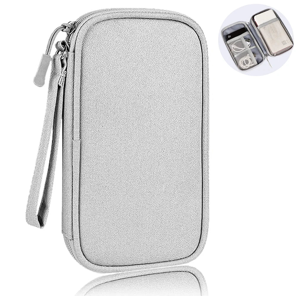 USB Cable Storage Bag Multifunctional Travel Portable Data Line Phone Charger Power Bank Electronic Accessories Organizer
