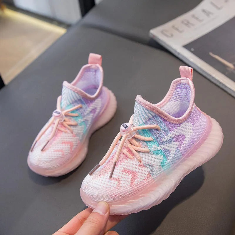 Children's Coconut Shoes 2025 Autumn Styles Boys Sneakers Breathable Mesh Shoes Fly Weaving Girls Casual Shoes Soft Sole baby