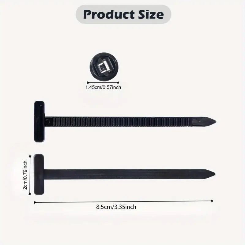 Universal Nylon Cable Tie Buckle Auto Fastener Screw Replacement Clip Car Fender Trunk Engine Guard Panel Wire Management Secure