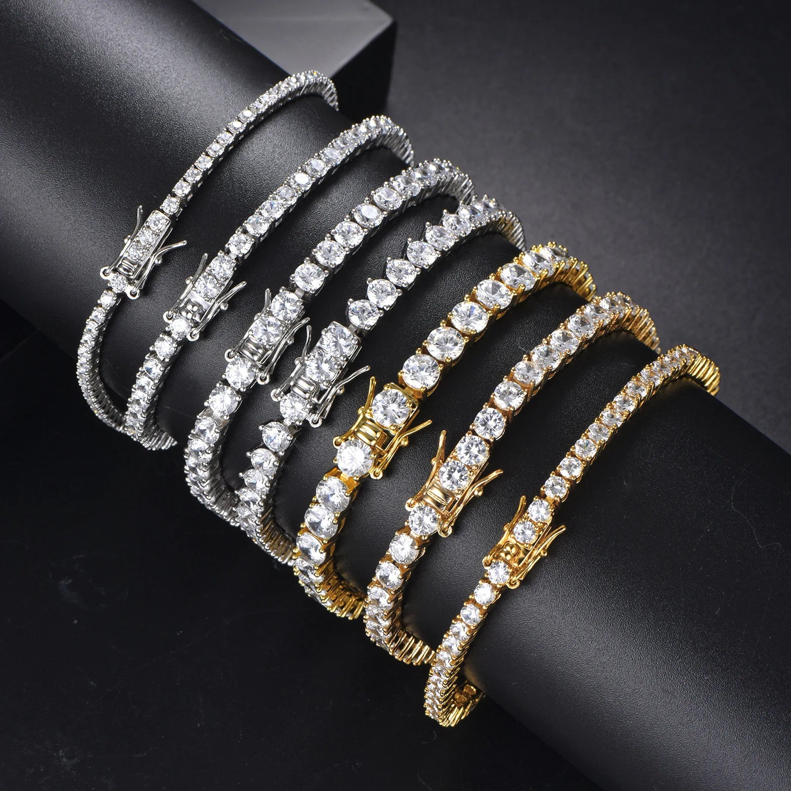 S925 Sterling Silver High Quality Fashionable  D Color VVS1 Full Moissanite Tennis Bracelet for Women Wedding Engagement Jewelry