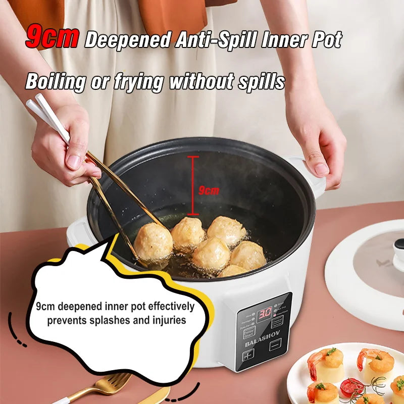 220V Electric Cooker Non-stick Cooking 3.5L Hot Pot Multifunction Electric Cooker Smart Rice Pot For Home Electric Hot Pot