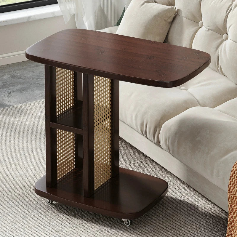 Office Desks Wooden Side Table Floor Side Tall Sofa Coffee Table Study Retro Table Basse Salon Furniture For Living Room