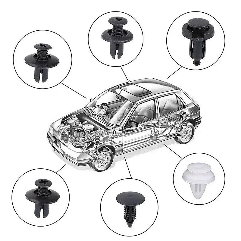 New Auto Fastener Clips Mixed Car Body Push Retainer Pin Rivet Bumper Door Trim Panel Fastener Kit Car Clips Retainer Tools