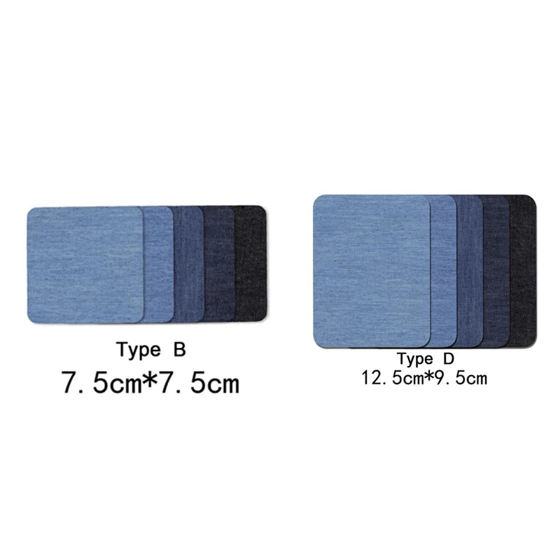 Denim Patches DIY Iron On Denim Elbow Patches Repair Pants For Jean Clothing Pants Badges Apparel Sewing Fabric NEW