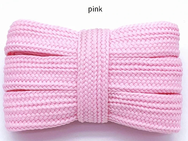 New 2cm wide fashion laces men and women sneakers flat shoes casual shoes lace length 100/120/140/160cm shoelace 18 color