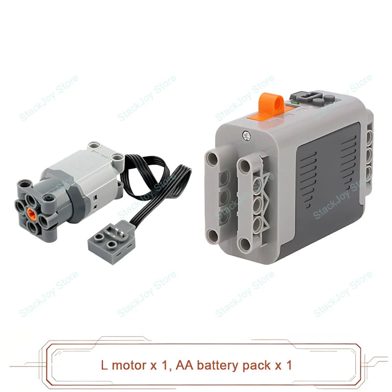 MOC Power Functions M/L/XL Motor Battery Box IR Remote Receiver for RC Car Robot Model Building Blocks Technical Modified Parts