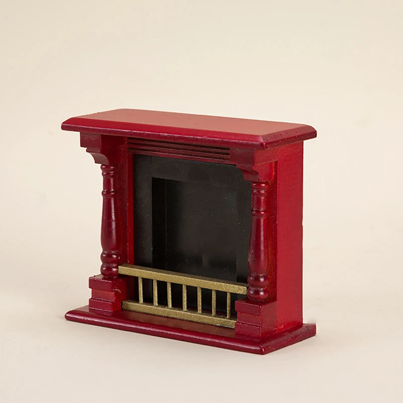 1/12 Dollhouse Miniature Fireplace Model Dollhouse Living Room Furniture Decoration Dolls House Accessories