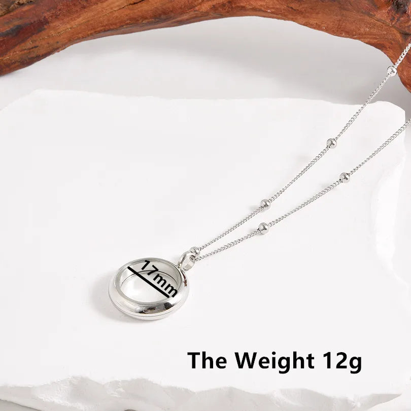 1Pc Inner Size 10-40mm Round Glass Memory Coin Holder Locket Pendant Necklaces Floating Living Relicario Collares Jewelry Bulk