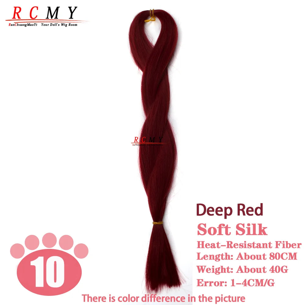 RCMY Soft Silk Doll Hair BJD/SD Blue Doll Wig Heat-resistant Synthetic Nylon Fiber 1/3 1/4 1/6 Doll Accessories