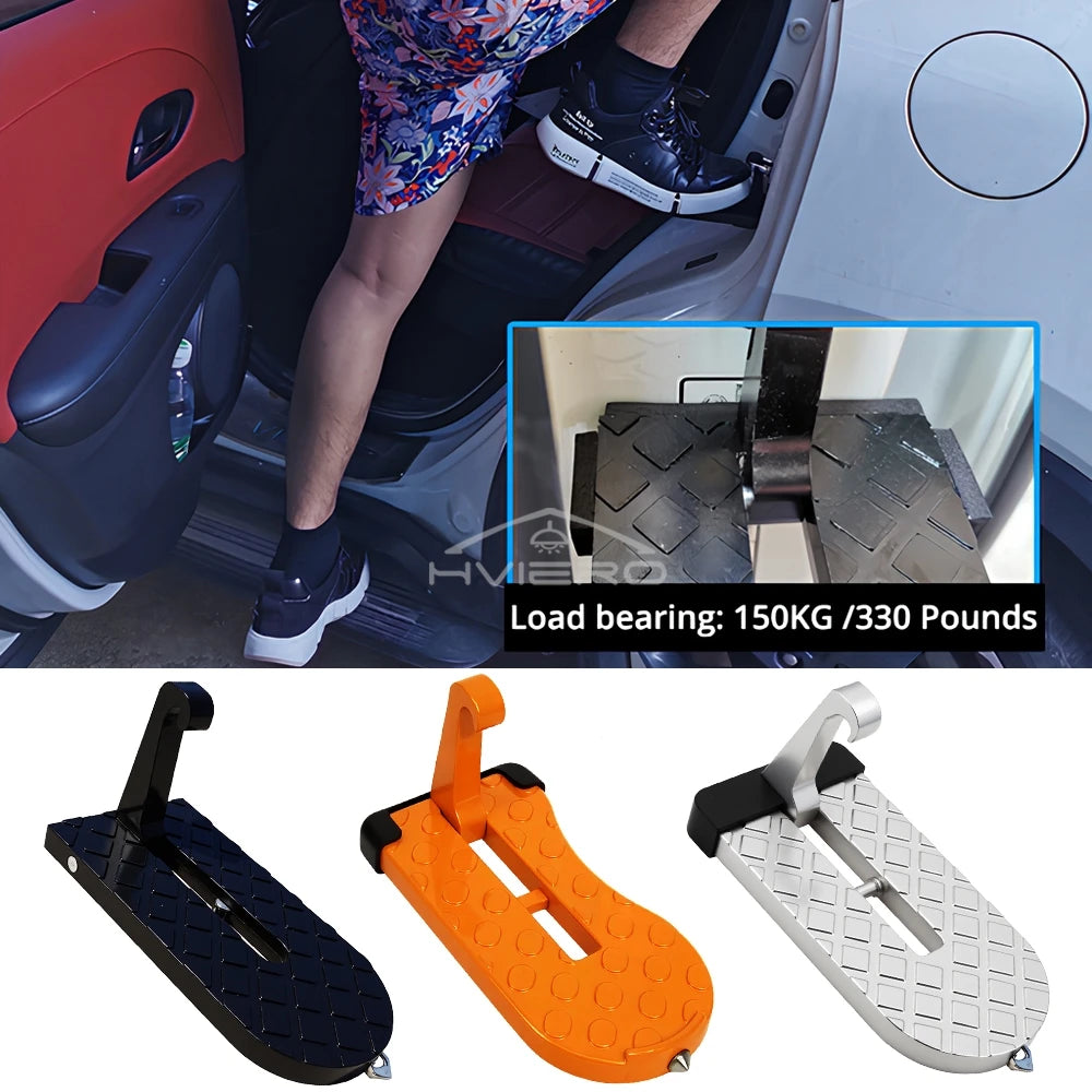 Auto Foldable Car Roof Rack Door Step Multifunction Universal Latch Hook Foot Pedal Aluminium Alloy Safety Accessories Kickstand