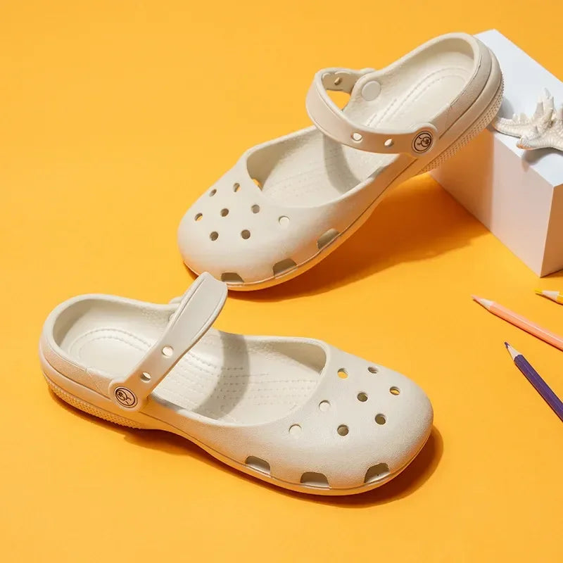 2026 Summer New Women'S Ballet Cave Shoes Mary Jane Eva Durable Anti Slip And Odorous Flat Shoes Beach Shoes For Outdoor Wear