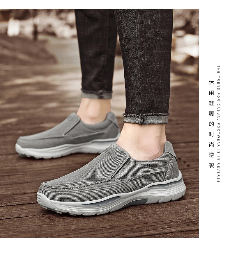 Men's Lightweight Canvas Loafers for Outdoor Hiking Camping Casual Sports Running Jogging Shoes Size 39-48
