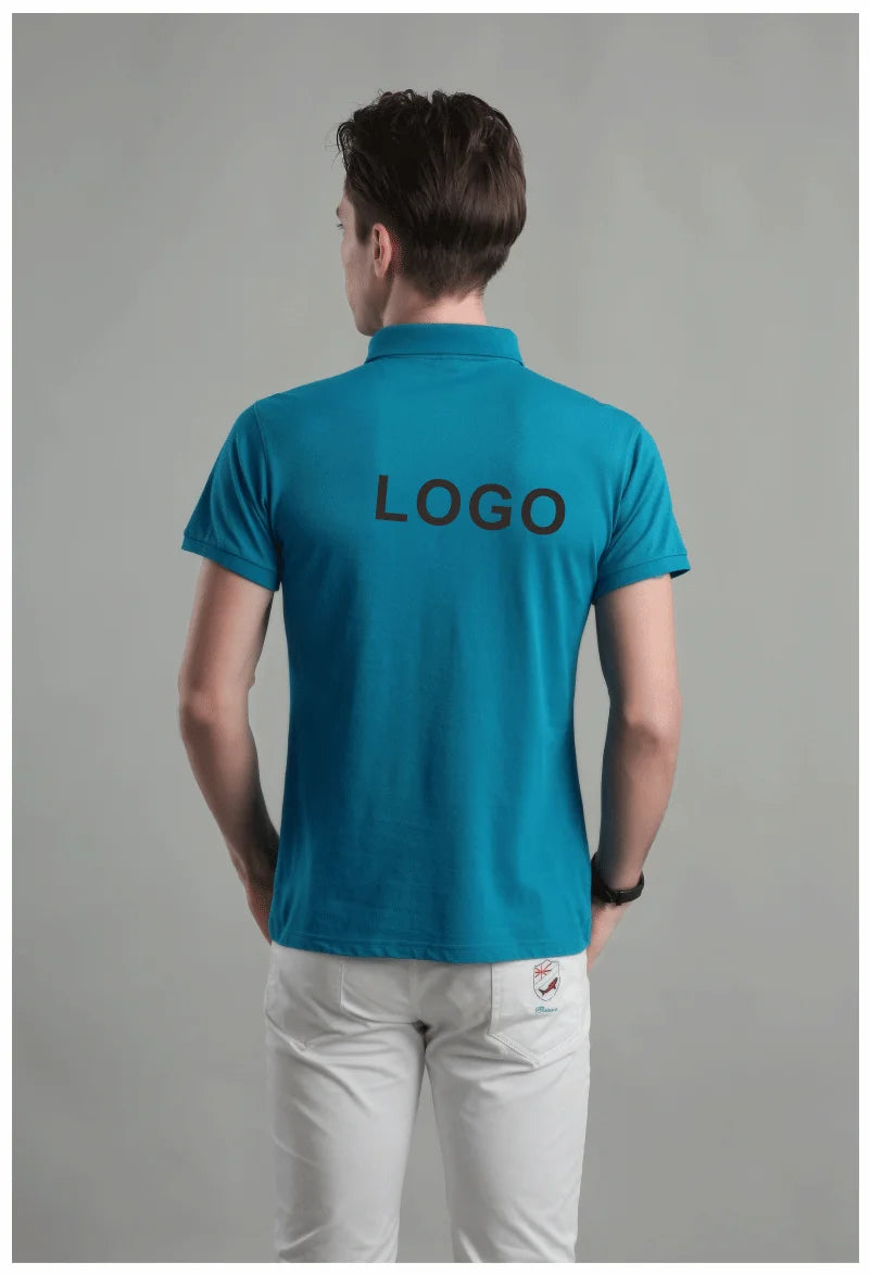 Customized Logo Breathable Polo Shirt Casual Company Group Clothing Lapel Short Sleeve Polo Shirts Work Clothes Print Embroidery
