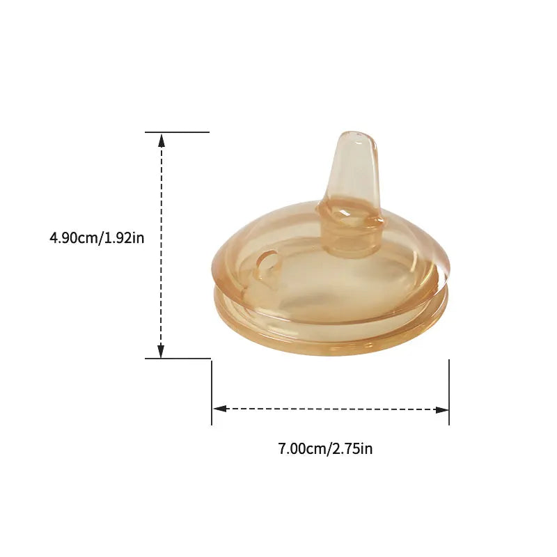 1 Pc 7cm Wide Big Mouth Nipple Pacifier 100% Bpa Free Spoon Straw Nipple Head Gravity Ball Replacement Head For Baby Milk Bottle