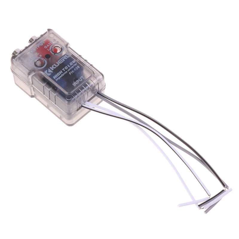 High Level Speaker Signal to Low Level RCA Adapter Car High to Low Subwoofer Converter