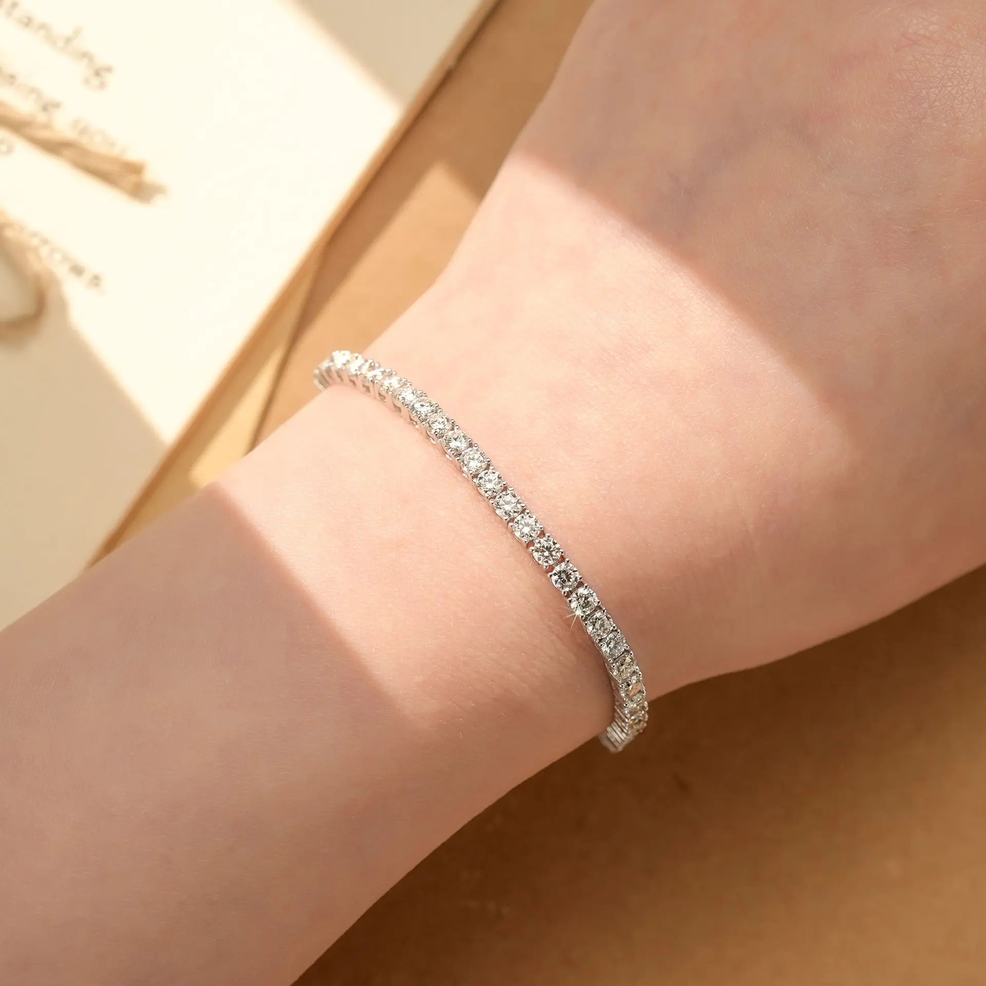 S925 Sterling Silver High Quality Fashionable  D Color VVS1 Full Moissanite Tennis Bracelet for Women Wedding Engagement Jewelry