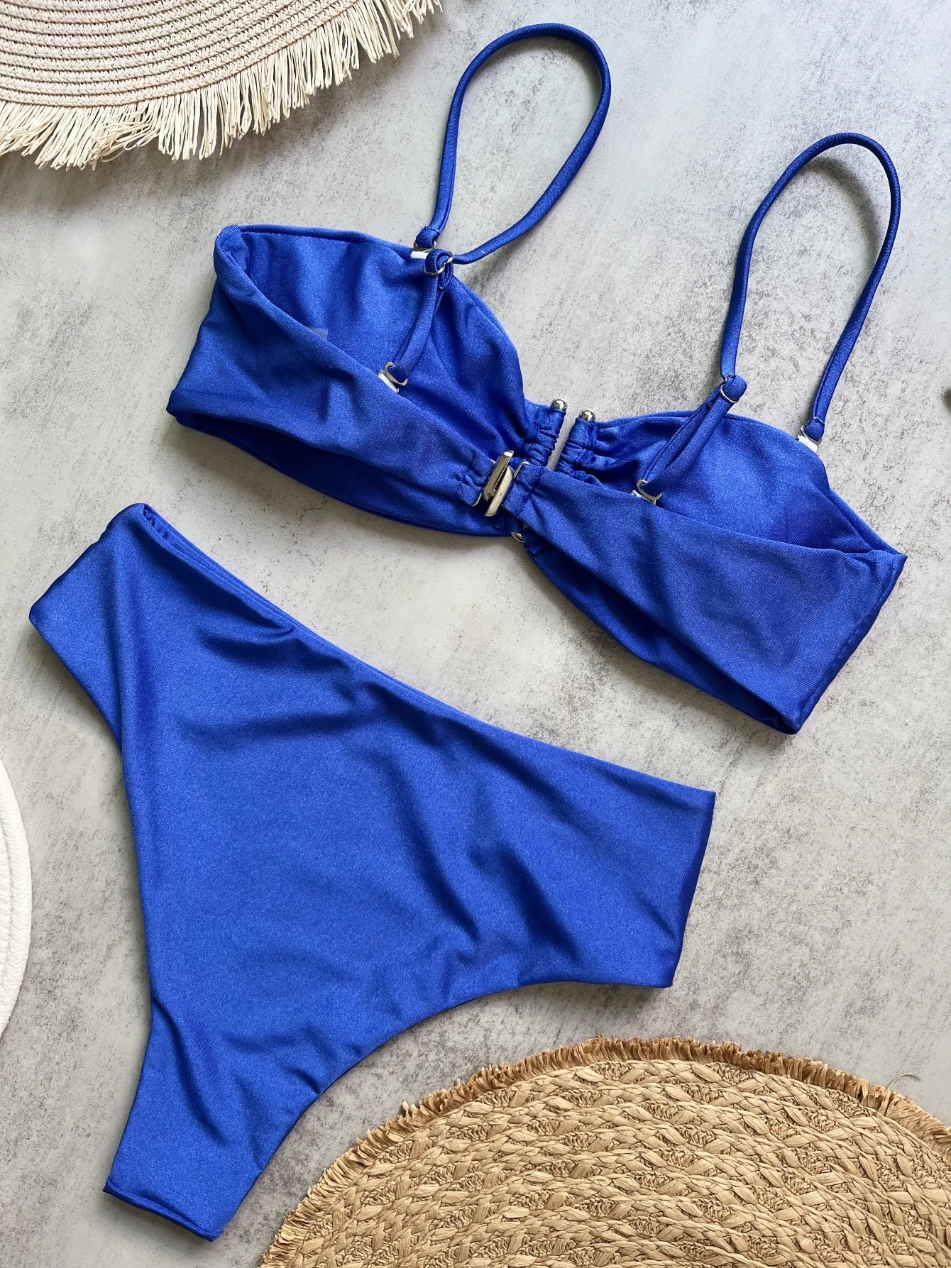Bandeau Bikini Push Up Women Swimsuits 2026 Sexy Female Swimwear Brazilian Bikini Set Thong Biquini Swim Suits Solid Beachwear