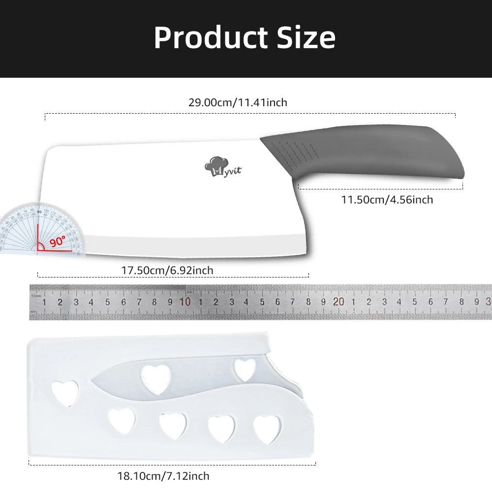 7 inch Ceramic Kitchen Knives Chef Knife White Zirconia Blade Kitchen Knives with Kitchen Tool