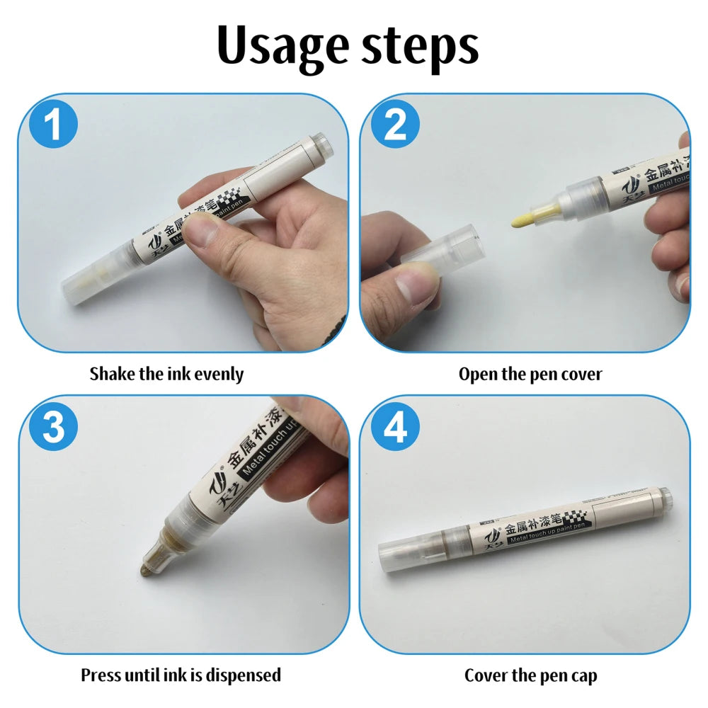 Metal Repair Pen Paint Pen Aluminum Alloy Doors And Windows Security Doors Car Stainless Steel Glasses Frame Scratches Repair