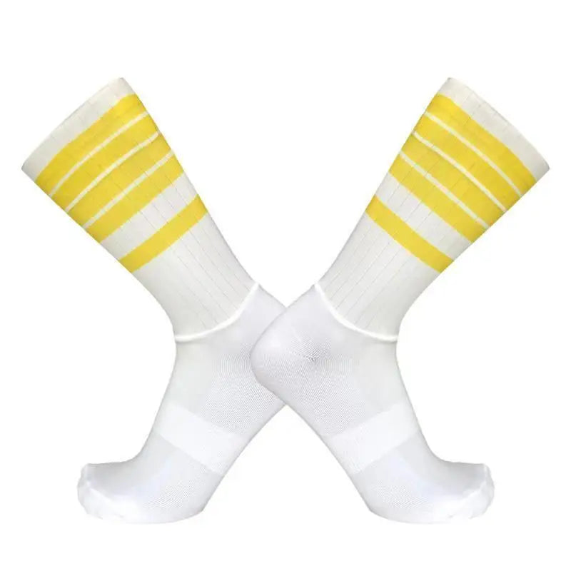 2026 New Cycling Slip Anti Silicone Summer Whiteline Aero Socks Men Bicycle Sport Running Bike Socks Calcetines 2024 New Socks