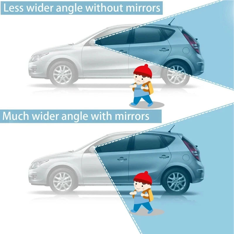 Auto Mirror Adjustable Wide Angle Side Rear Mirror Blind Spot Convex Mirrors For Car Reverse Parking Auxiliary Rear View Mirror