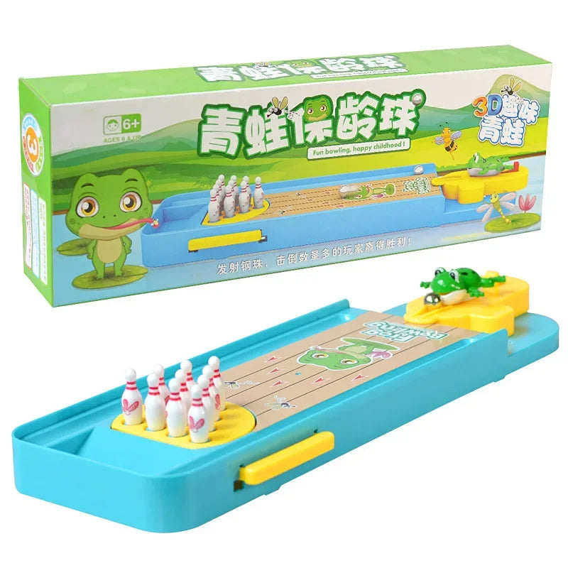 Frog Bowling Game for Kids Educational STEM Toys Parent Child Indoor Activity Stress Relief Desktop Game Birthday Christmas Gift